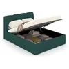 Image de Lit Coffre Style Nuage Led 160x200cm Velours Vert Baltimore