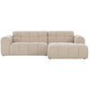 Image de Canapé D'angle 3 Places Nuage En Velours Beige Salford
