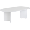 Image de Table Basse Ovale Blanche 119x60cm Azos