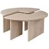 Image de Table basse ronde duo effet travertin 90cm apix