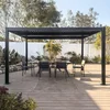 Image de Pergola Bioclimatique 4x3m Structure Et Lames En Aluminium Noir Naxos