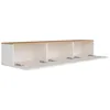 Image de HAL - Meuble TV suspendu avec placards 150cm blanc et bois