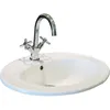Image de Vasque ovale encastrée ZOE - ONDEE - Porcelaine - Blanc - Avec trop plein