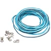 Image de Lot De Lacets Avec Arrêtoirs En Coton "créa" 9cm Bleu