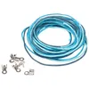 Image de Lot de Lacets avec Arrêtoirs en Coton Créa 9cm Bleu