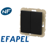 Image de Poussoir double noir mat Efapel Logus 90 21156 TPM
