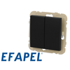 Image de Poussoir + Interrupteur va-et-vient noir mat Efapel Logus 90 21158 TPM