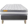 Image de Matelas + Sommier Gris 90x200 Memo Plus Mémoire De Forme 3 Zones