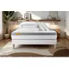 Image de Pack Matelas + Sommier 140x190 Memo Zen Mousse À Mémoire De Forme 5 Zones De Confort Maxi Épaisseur + Couette + 2 O