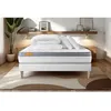 Image de Pack matelas + sommier 140x190 Memo Zen Mousse à mémoire de forme 5 zones de confort MAXI épaisseur + Couette + 2 oreillers
