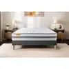 Image de Matelas + Sommier Gris 140x200 Memo Spring Ressorts Ensachés 3 Zones De Confort Maxi Épaisseur