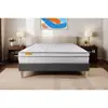 Image de Matelas + Sommier Gris 140x190 Memo Luxe Ressorts Ensachés + Mémoire De Forme 5 Zones De Confort Maxi Épaisseur
