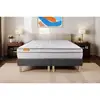 Image de Matelas 160x200 + Double Sommiers Gris 80x200 Memo Luxe Ressorts Ensachés + Mémoire De Forme 5 Zones De Confort Max