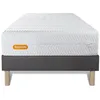Image de Matelas + Sommier Gris 90x190 Memo Bio Mousse À Mémoire De Forme 5 Zones De Confort Maxi Épaisseur Déhoussable