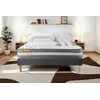 Image de Pack Matelas + Sommier Gris 140x190 Memo Plus Mémoire De Forme 3 Zones + 2 Oreillers + Couette