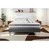 Image de Pack Matelas + Sommier Gris 160x200 Memo Plus Mémoire De Forme 3 Zones + 2 Oreillers + Couette