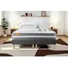 Image de Pack Matelas 160x200 + Double Sommier Gris 80x200 Memo Plus Mémoire De Forme 3 Zones + 2 Oreillers + Couette