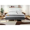 Image de Pack Matelas 180x200 + Double Sommiers Gris 90x200 Memo Plus Mémoire De Forme 3 Zones + 2 Oreillers + Couette