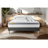 Image de Pack matelas + sommier 160x200 Memo Zen Mousse à mémoire de forme 5 zones de confort MAXI épaisseur + Couette + 2 oreillers