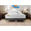 Image de Pack Matelas 160x200 + Double Sommiers Gris 80x200 Memo Luxe Ressorts Ensachés + Mémoire De Forme 5 Zones De Confor