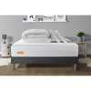 Image de Pack Matelas + Sommier Gris 140x190 Memo Bio Mousse À Mémoire De Forme 5 Zones De Confort Maxi Épaisseur + Couette