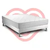 Image de Ensemble Matelas 140x200 Cm Mousse Polyuréthane À Mémoire De Forme Sommier Gris