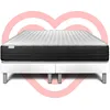 Image de Ensemble Matelas 2x80x200 Cm Mousse Polyuréthane À Mémoire De Forme Sommier Gris