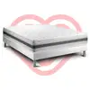 Image de Ensemble Matelas 140x190 Cm Ressorts Ensachés Et Mémoire De Forme Sommier Gris