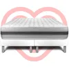 Image de Ensemble Matelas 160x200 Cm Ressorts Ensachés Et Mémoire De Forme Sommier Gris