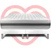 Image de Ensemble Matelas 200x200 Cm Ressorts Ensachés Et Mémoire De Forme Sommier Gris