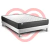 Image de Ensemble Matelas 140x190 Cm Mousse Polyuréthane À Mémoire De Forme Sommier Gris