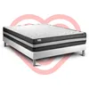 Image de Ensemble Matelas 160x200 Cm Mousse Polyuréthane À Mémoire De Forme Sommier Gris