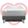 Image de Ensemble Matelas 90x190 Cm Mousse Polyuréthane À Mémoire De Forme Sommier Blanc