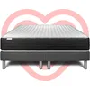 Image de Ensemble Matelas 2x80x200 Cm Mousse Polyuréthane À Mémoire De Forme Sommier Gris