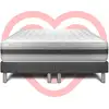 Image de Ensemble Matelas 200x200 Cm Mousse Polyuréthane À Mémoire De Forme Sommier Gris