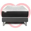 Image de Ensemble Matelas 90x200 Cm Ressorts Ensachés Sommier Gris