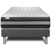 Image de Ensemble Matelas Sommier 90x190 cm - Sommier Gris (déjà monté) - Vitalspring Zen Gris