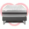 Image de Ensemble Matelas 90x190 Cm Ressorts Ensachés Et Mémoire De Forme Sommier Gris