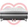 Image de Ensemble Matelas 160x200 Cm Ressorts Ensachés Et Mémoire De Forme Sommier Gris