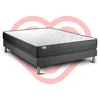 Image de Ensemble Matelas 140x190 Cm Mousse Polyuréthane À Mémoire De Forme Sommier Gris