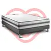 Image de Ensemble Matelas 140x200 Cm Ressorts Ensachés Et Mémoire De Forme Sommier Gris