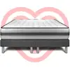 Image de Ensemble Matelas 180x200 Cm Ressorts Ensachés Et Mémoire De Forme Sommier Gris