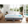 Image de Ensemble sommier matelas 160x200 Bodyone Mousse HD micro alvéolé - 19 cm - Très ferme - double sommiers gris + 2 oreillers + couette