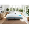 Image de Ensemble sommier matelas 160x200 Bodyzone+ Ressorts ensachés et mémoire de forme - 26 cm - Ferme - double sommiers gris + 2 oreiller