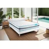 Image de Ensemble sommier matelas 160x200 Bodyzone Ressorts ensachés - 24 cm - Ferme - sommier blanc