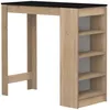 Image de Table Bar De 4 A 6 Personnes Style Contemporain Decor Chene Et Noir Ma