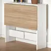 Image de Table À Manger Pliable Papillon 103 Cm - Blanc/chêne