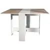 Image de Table pliante L. max 103 cm SISHUI coloris blanc/ chêne