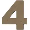 Image de Chiffre 4 En Bois Mdf À Décorer - 8 Cm