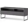 Image de Meuble Tv 2 Niches 1 Porte Mélaminé Gris Bari 120cm